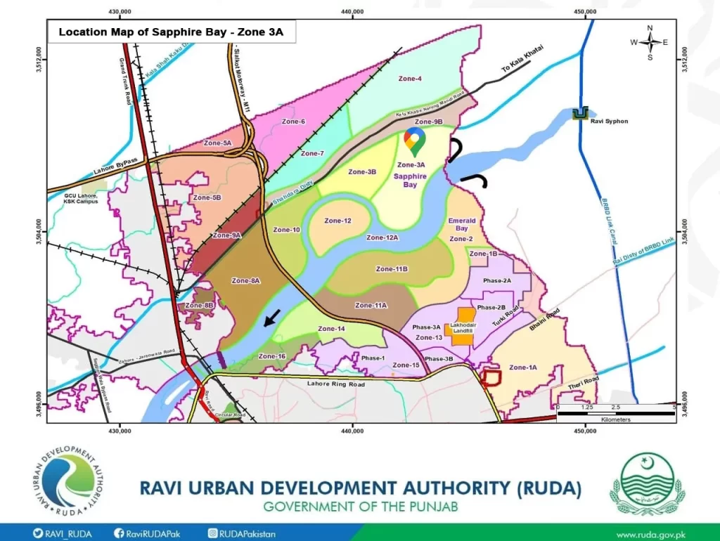 Ravi City Sapphire Bay Location Map